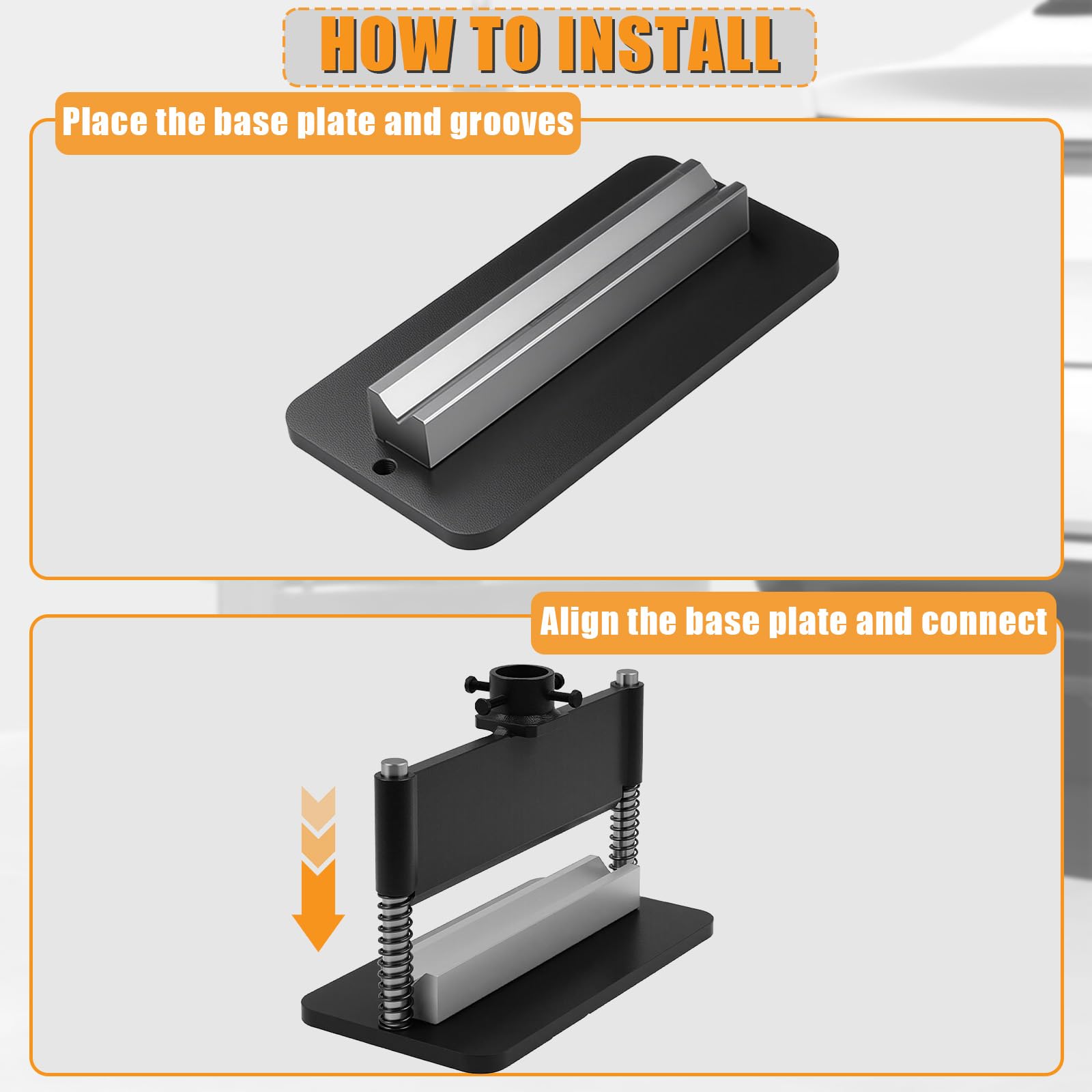 12" Press Brake Attachment, Dual Spring Design Hydraulic Shop Presses, Heavy Duty Metal Bending Tool, for 12 to 20 Ton Hydraulic Shop Presses - 5
