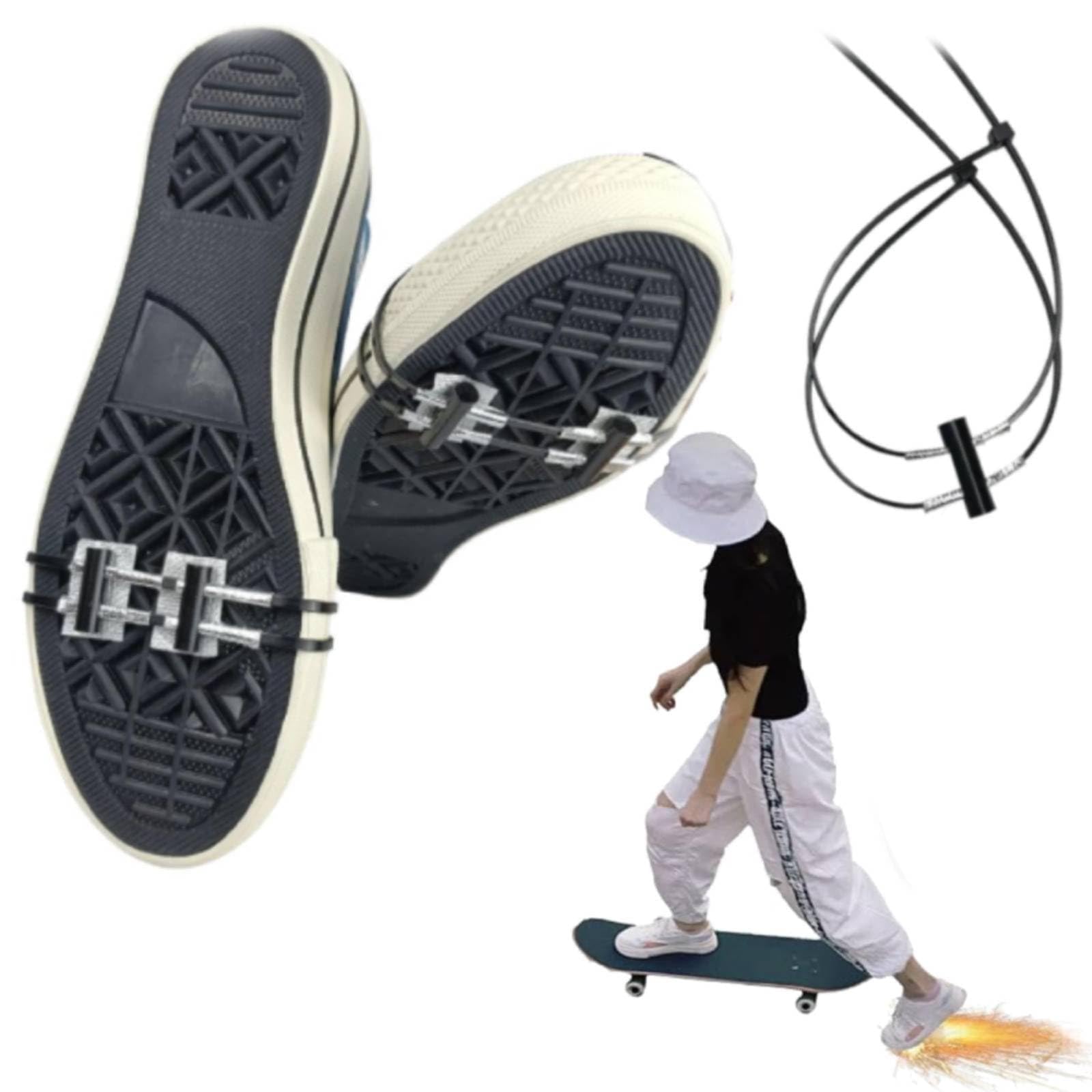 Bicycle Friction Spark Tool Pads, Motorcycle, Bicycle Pads, Skateboard Accessories, Foot Brake Sparking Foot Pressure Slider Riding Shoe Covers
