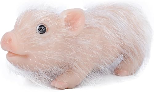 Mini cerdito de silicona de 5 pulgadas, lindos juguetes de cerdo de lunares negros, lindos animales realistas, mini muñeca de cerdo de bebé, el