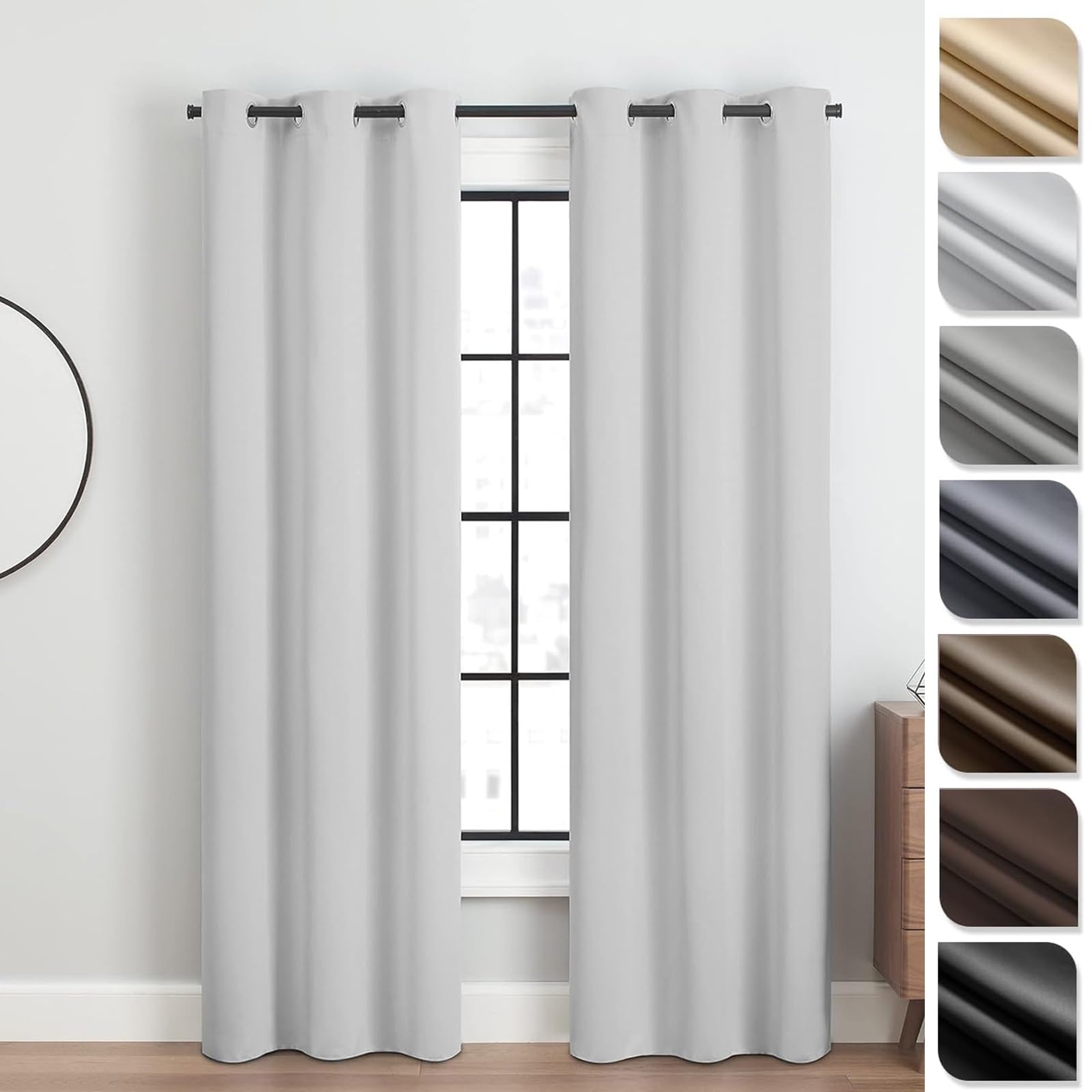 Amazon｜カーテン 2枚セット 遮光カーテン 206 x 240 cm 既成