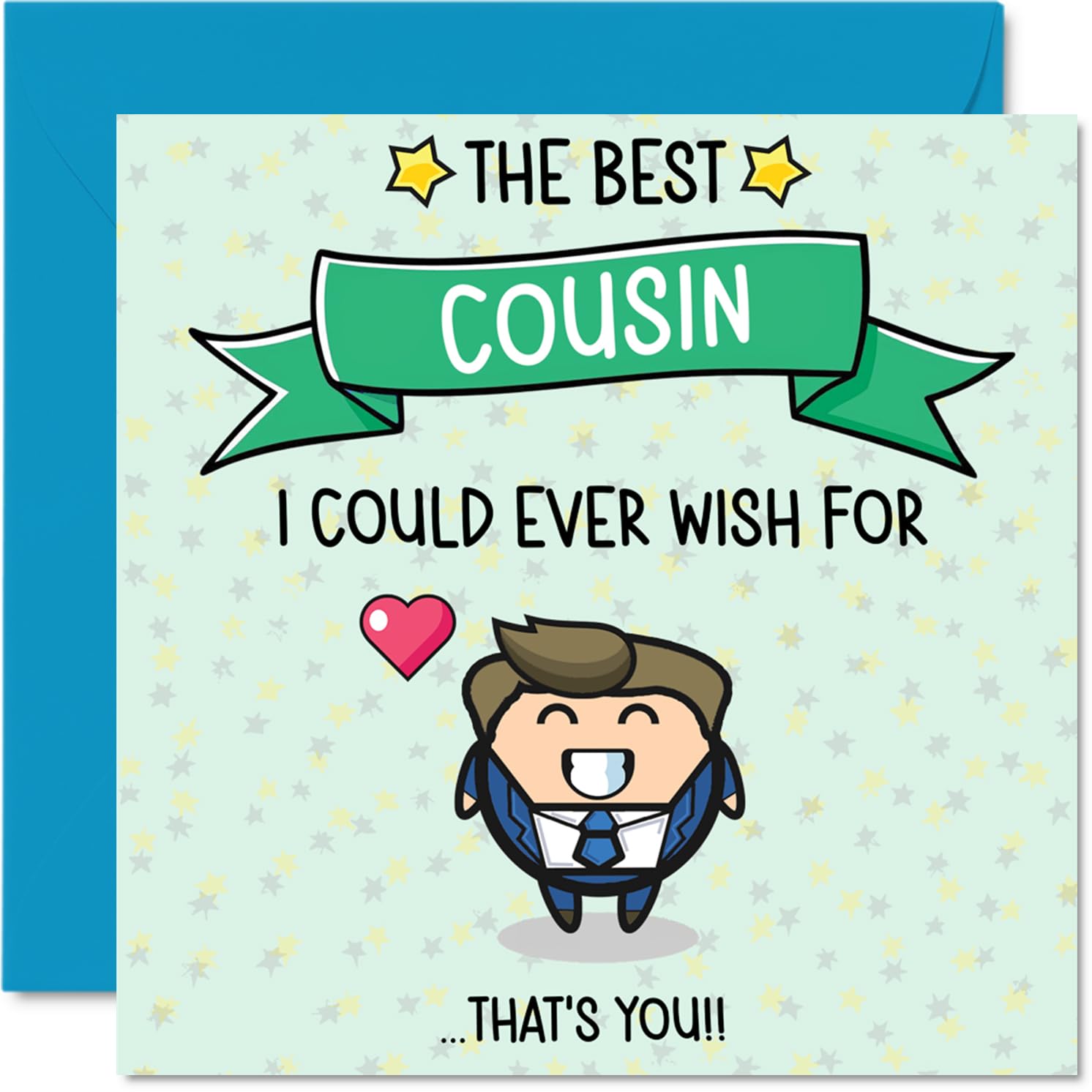 Cousin Birthday Card - Best I Could Ever Wish For - Happy Birthday Card for Cousin from Family Relative, 145mm Cute Bday Greeting Cards