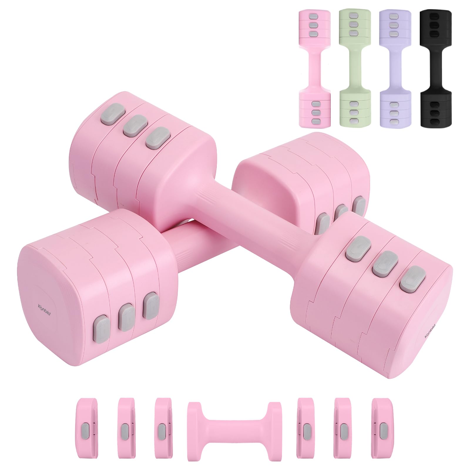 kisnbld 4-in-1 Adjustable Dumbbell Set