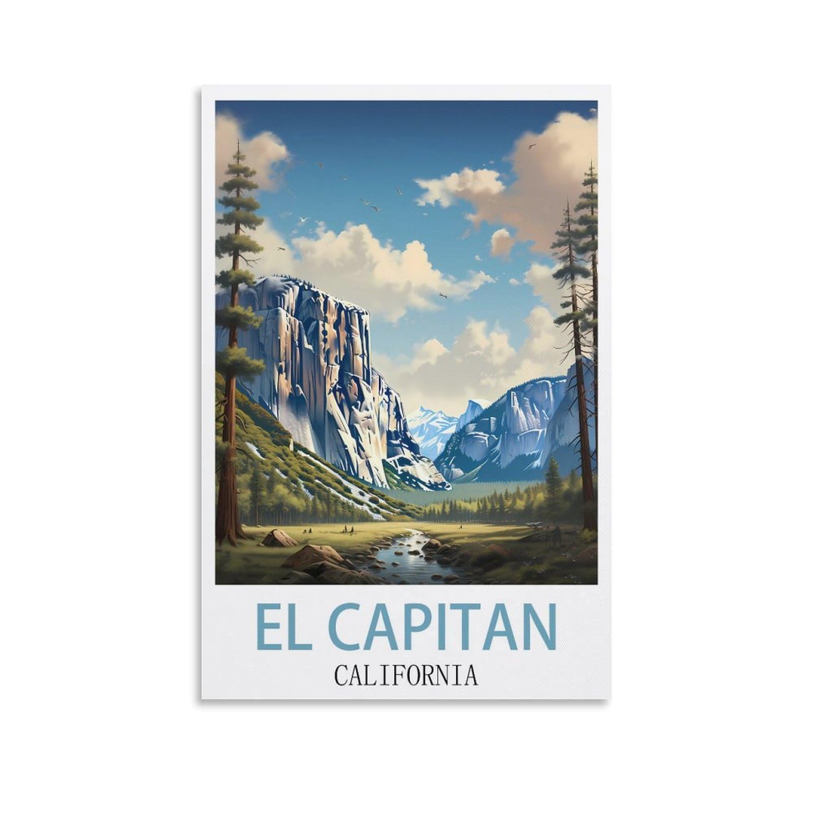 EZMLFA 5D Diamond Art Kits Adults,El Capitan California,DIY Cross Stitch Crystal Rhinestone Embroidery Pictures Craft for Home Wall Deco 50x60cm