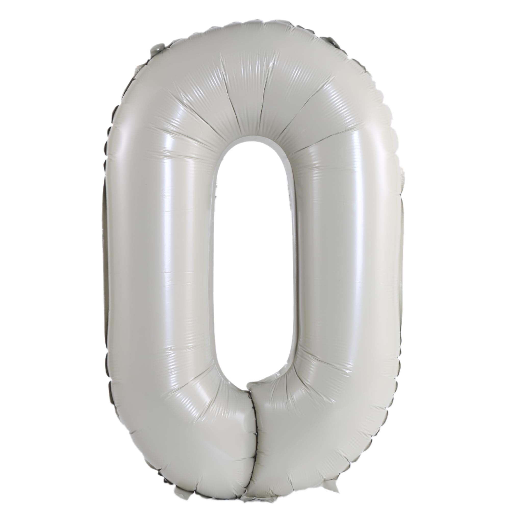 YPSelected 32 Inch Large Foil Helium Number Balloon Birthday Wedding Party 0-9 (Ivory, 0)