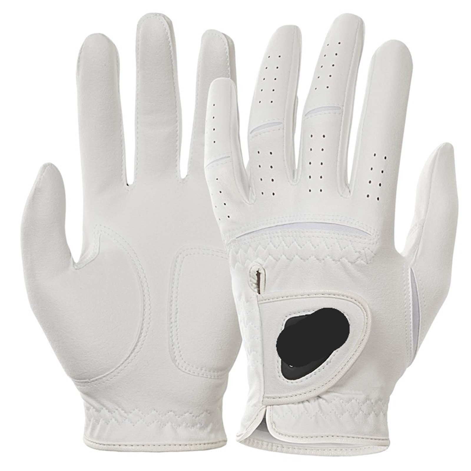 Guanto da golf Guanti da golf uomo, 2 pezzi, for golfista destrorso, mancino, antiscivolo, resistente all'usura, confortevole, traspirante, in tessuto per principianti(Right Hand,Medium 23)