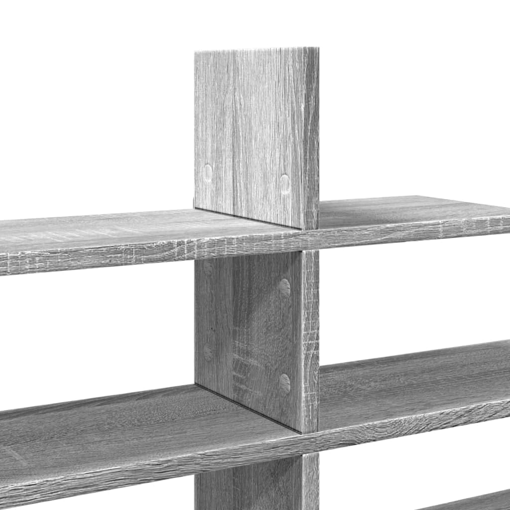 Estantería de pared, color gris, Sonoma, 124,5 x 18 x 60,5 cm, madera resistente, diseño moderno, con capacidad de carga de 20 kg, para sala de estar, cocina, pasillo y dormitorio