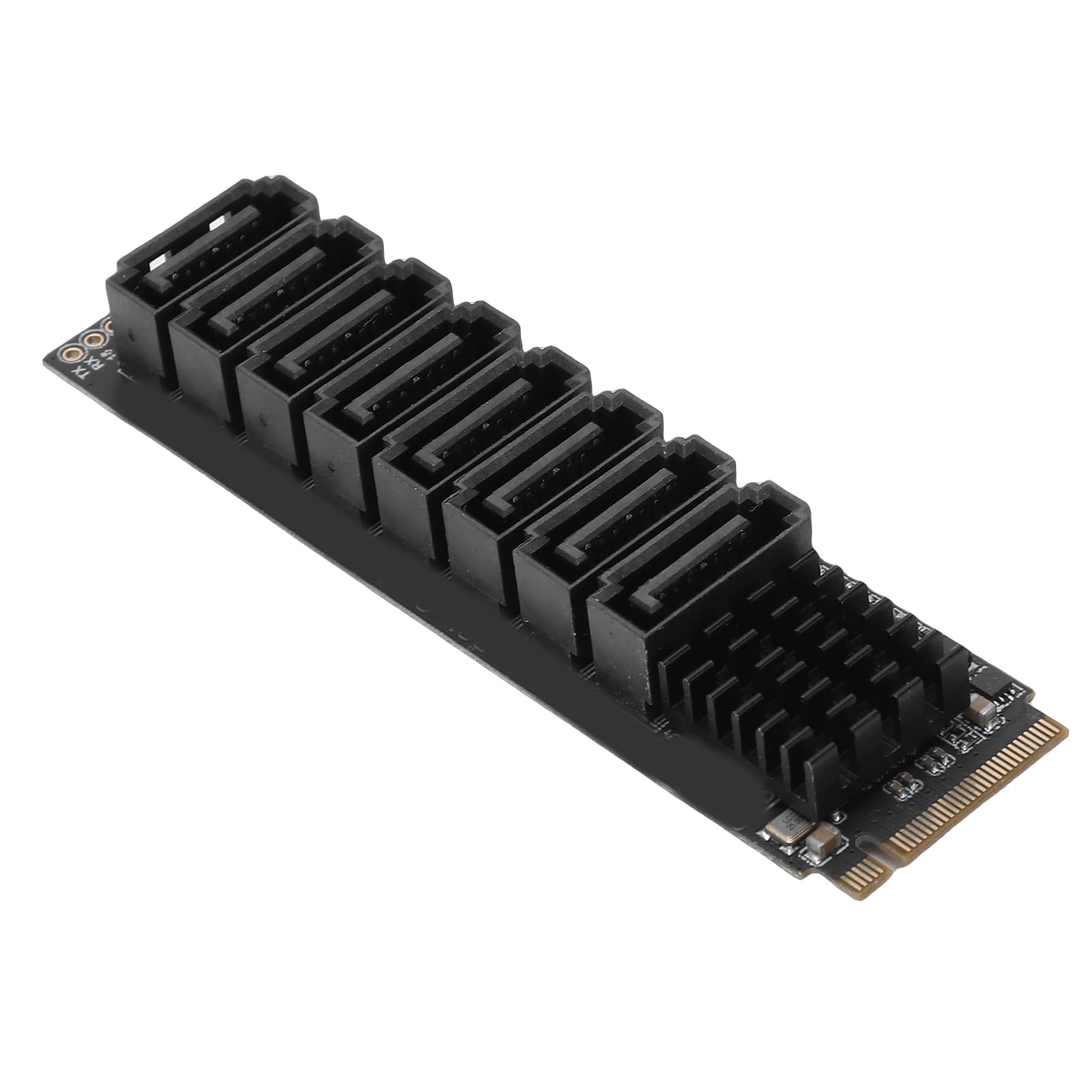 Generic Carte D'extension PCIe M.2 Key vers 8 Ports Serial ATA pour des Performances à Haute Vitesse pour Les Serveurs Domestiques et Les Serveurs Multimédias