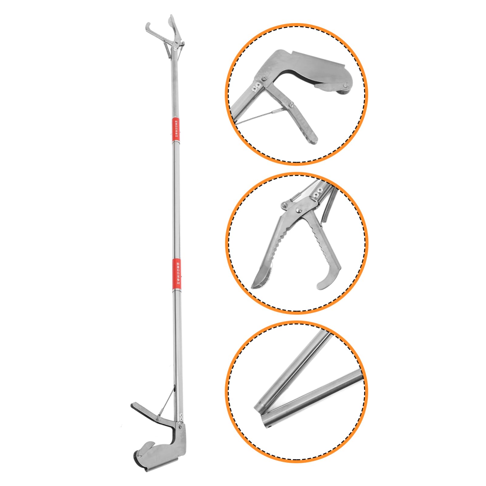 TOYANDONA Aalzange Metall 127cm Faltbare Schlangenzange Mit Rutschfester Klemme Für Reptilienfang Und Outdoor Einsätze