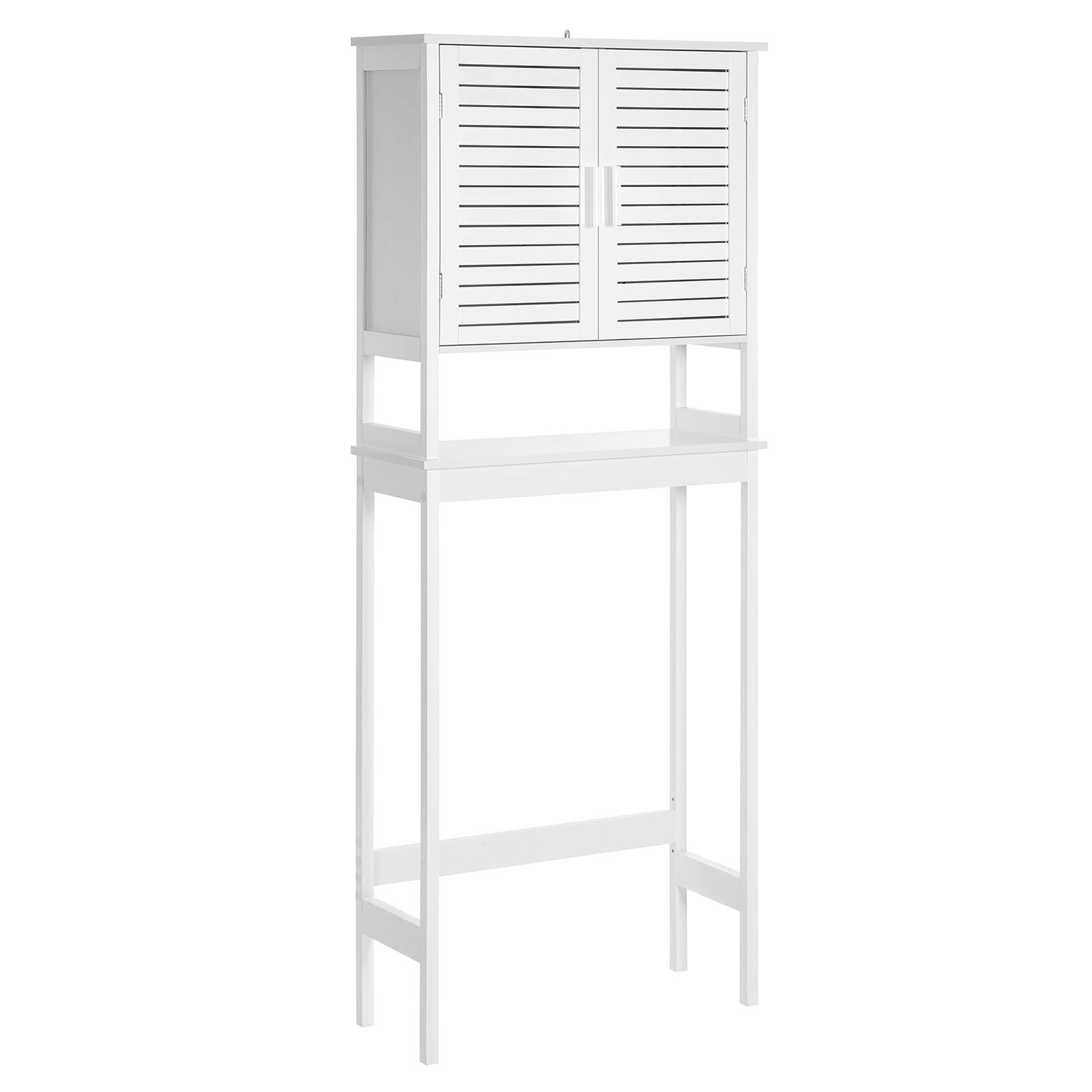 SONGMICS Over-The-Toilet Storage, Bathroom Cabinet with Adjustable Inside Shelf and Bottom Stabilize