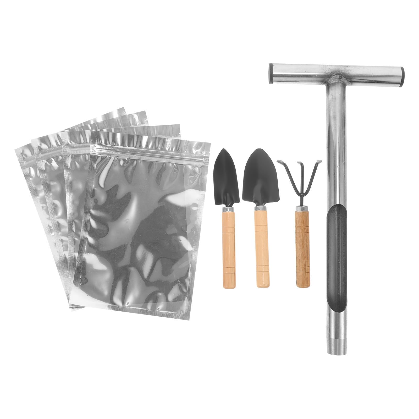 Kit pour jardinage et entretien de pelouse avec échantillonneur