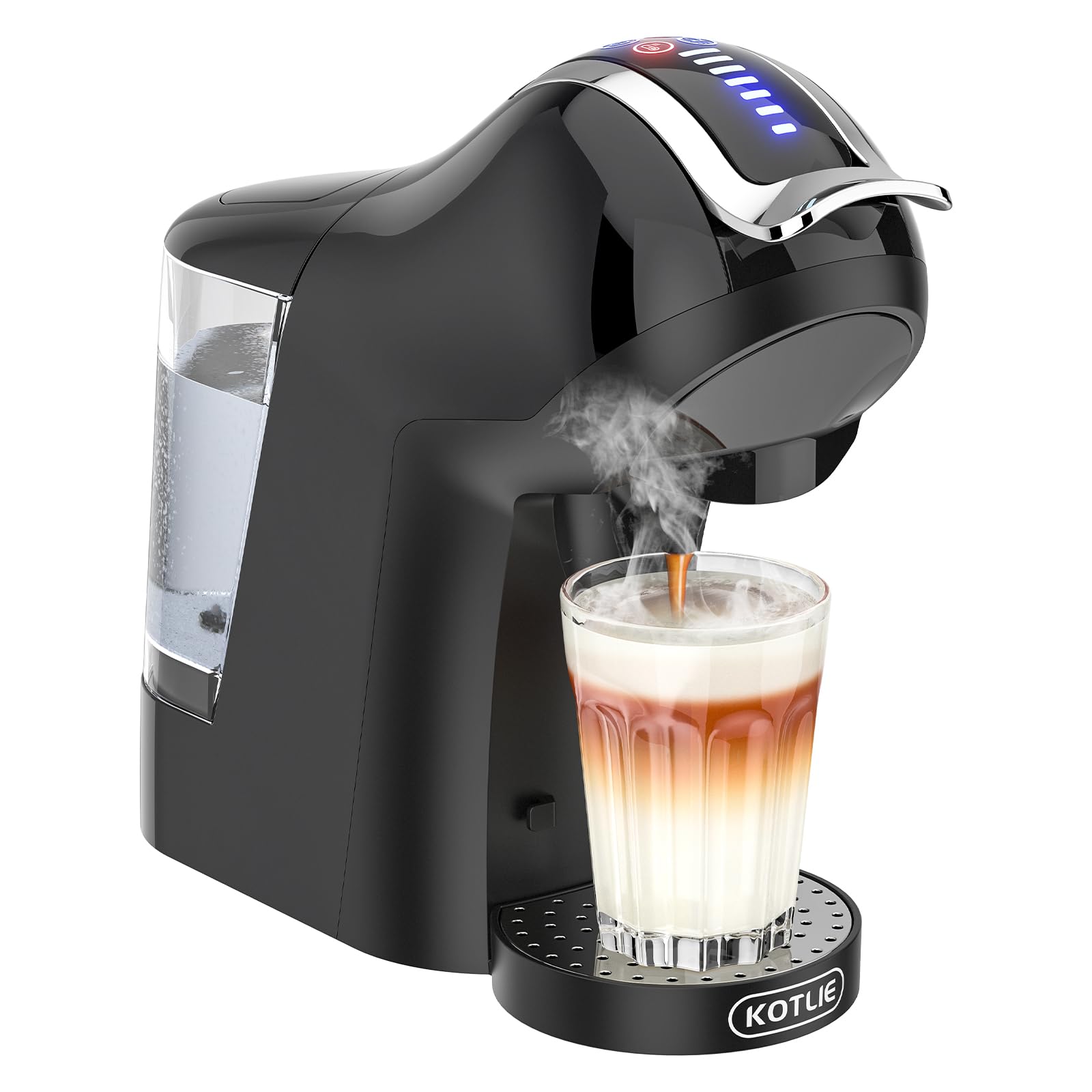 hot&cold brewing single serve coffee maker for k*eurig k*cup, small espresso coffee machine for d*olce g*usto/n*es original/ground coffee/44mm ese, adjustable temp&water volume, 1lremovable reservoir