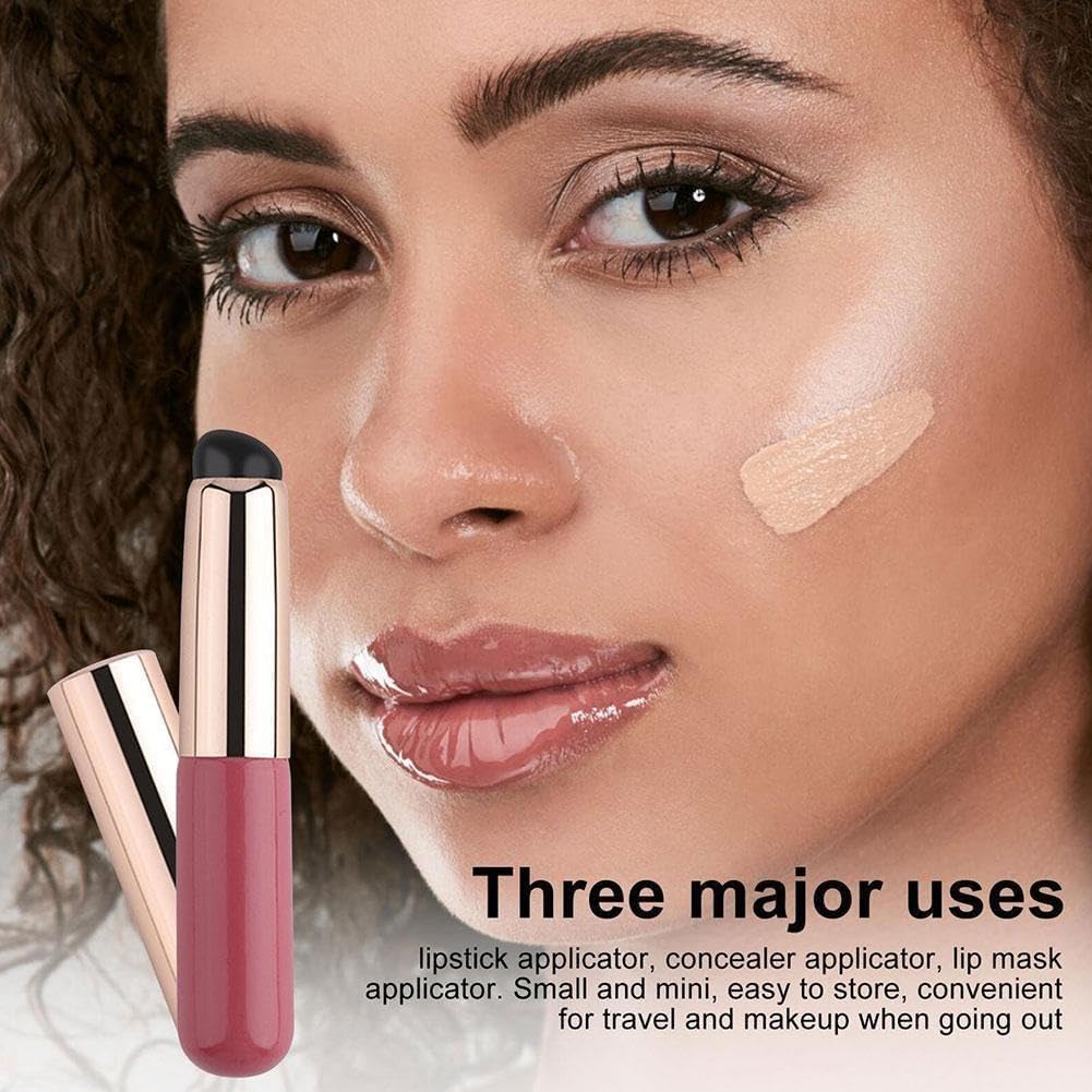 Pennello per Trucco in Silicone - Applicatore per Labbra Con Coperchio, Strumento di Bellezza Coreano