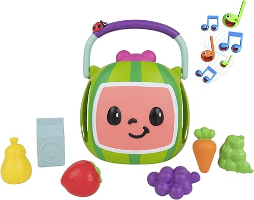 CoComelon Cesta musical para verduras - Activa sonidos del espectáculo como "Sí Sí Verduras" - Juguetes para niños y preescolares