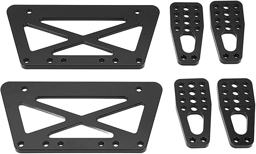 Miniatura 3 de Juego de placas de elevación de chasis RC, juego de placas de elevación de chasis duradero para AXIAL SCX10 para automóvil RC 1/10 (negro)