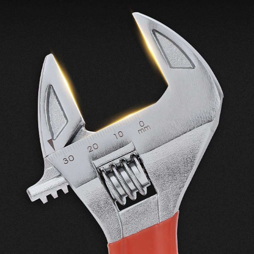 Llave Ajustable, Llave de Mango Corto de Apertura Grande, Mini Llave Inglesa for baño, Llave Ajustable de Acero al Cromo vanadio, Herramienta de extracción de tubería de Agua