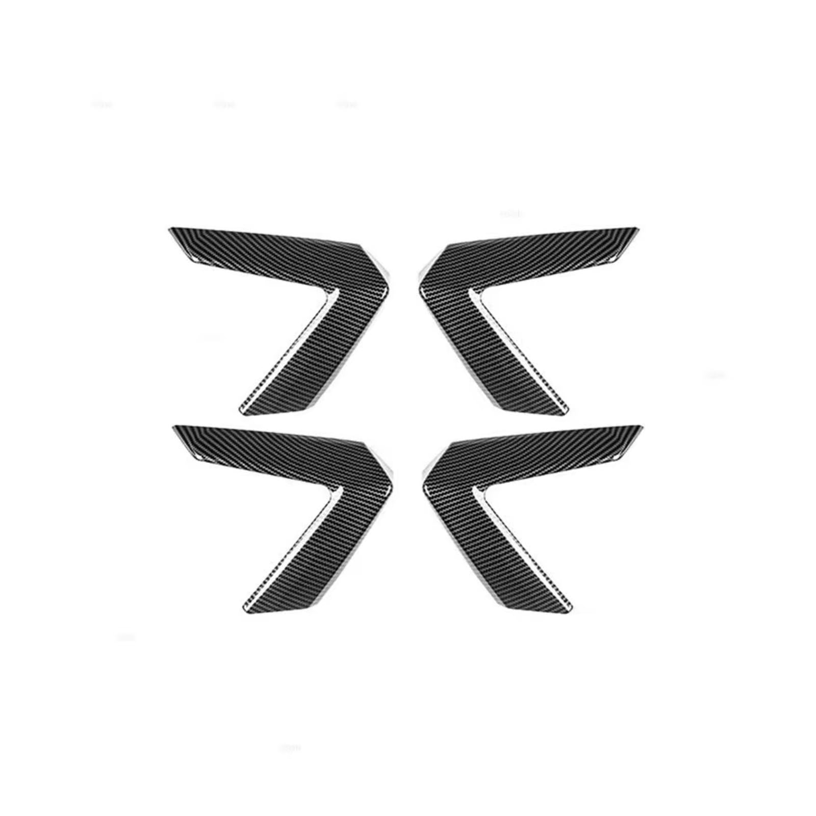 Amxaqjc One Color Car Interior Moulding Trim For A3 8Y 2019 2020 2021 4Pcs Interior Door Panel Handle Grab Cover Car Accessories Carbon Texture Trim