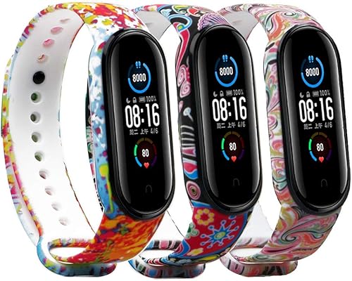Ybludiy Compatible with Xiaomi Mi Band 6 StrapMi Band 5 StrapAmazfit Band 5 StrapColorful Wristband Strap for Amazfit Band 5 Replacement Band disponible en Yaxa Colombia