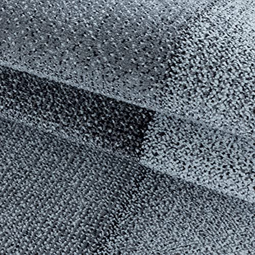 Tapis moderne carré pixels gris 80x250 cm en maille douce