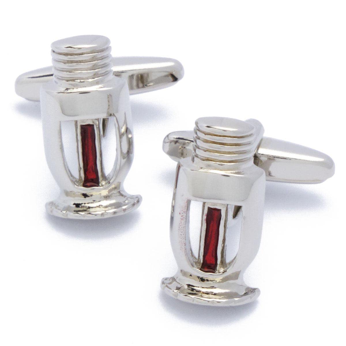 Gemelli - Sprinkler Vigili del Fuoco Argento e Rosso - Asimmetrico - 20mm x 11mm - Gemelli casalinghi