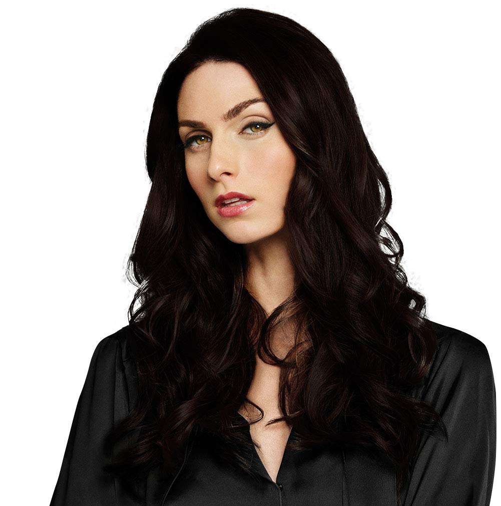 18" Wavy 3 piece Clip In Extension Kit Color R4 MIDNIGHT BROWN - Hairdo Hairpieces Tru2Life Heat Friendly Synthetic Wavy Flat Iron Blow Dry Beach Waves