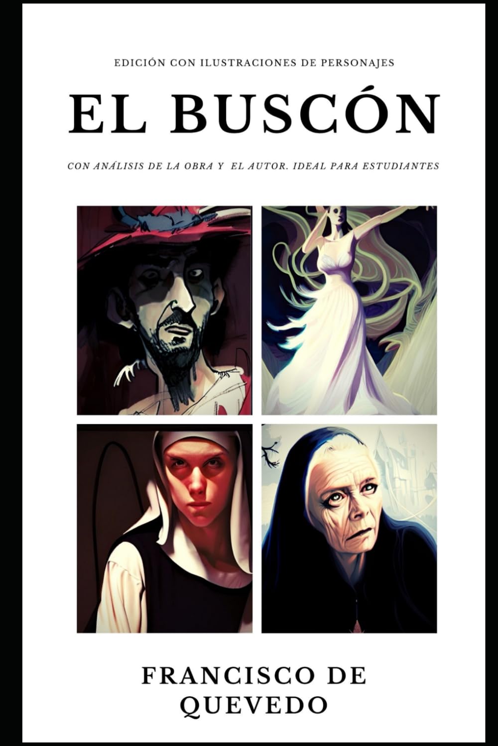 El buscón: Edicin con ilustraciones de personajes y anlisis de la obra y el autor. Ideal para estudiantes.