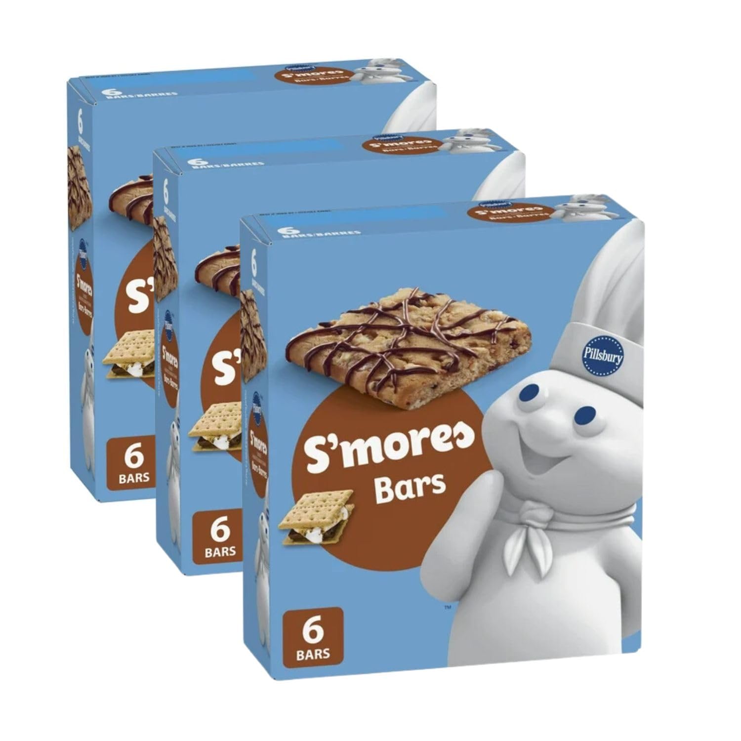 Pillsbury Softbake S'mores Flavour Bars, 139g/4.9oz (Pack of 3) Shipped from Canada