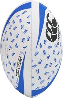 Canterbury Thrillseeker+ Rugby League Union - Balón de entrenamiento (talla 5), color blanco y negro