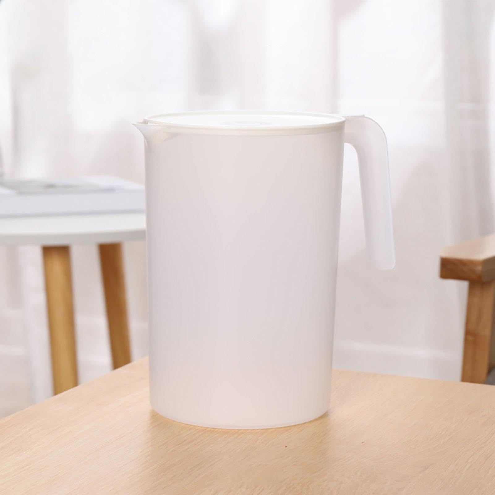 Jarra de gran capacidad de 2 litros, resistente al calor, jarra de bebidas con tapa, jarra de vidrio de borosilicato de alta resistencia al calor, jarra grande resistente al calor, jarra de té helado