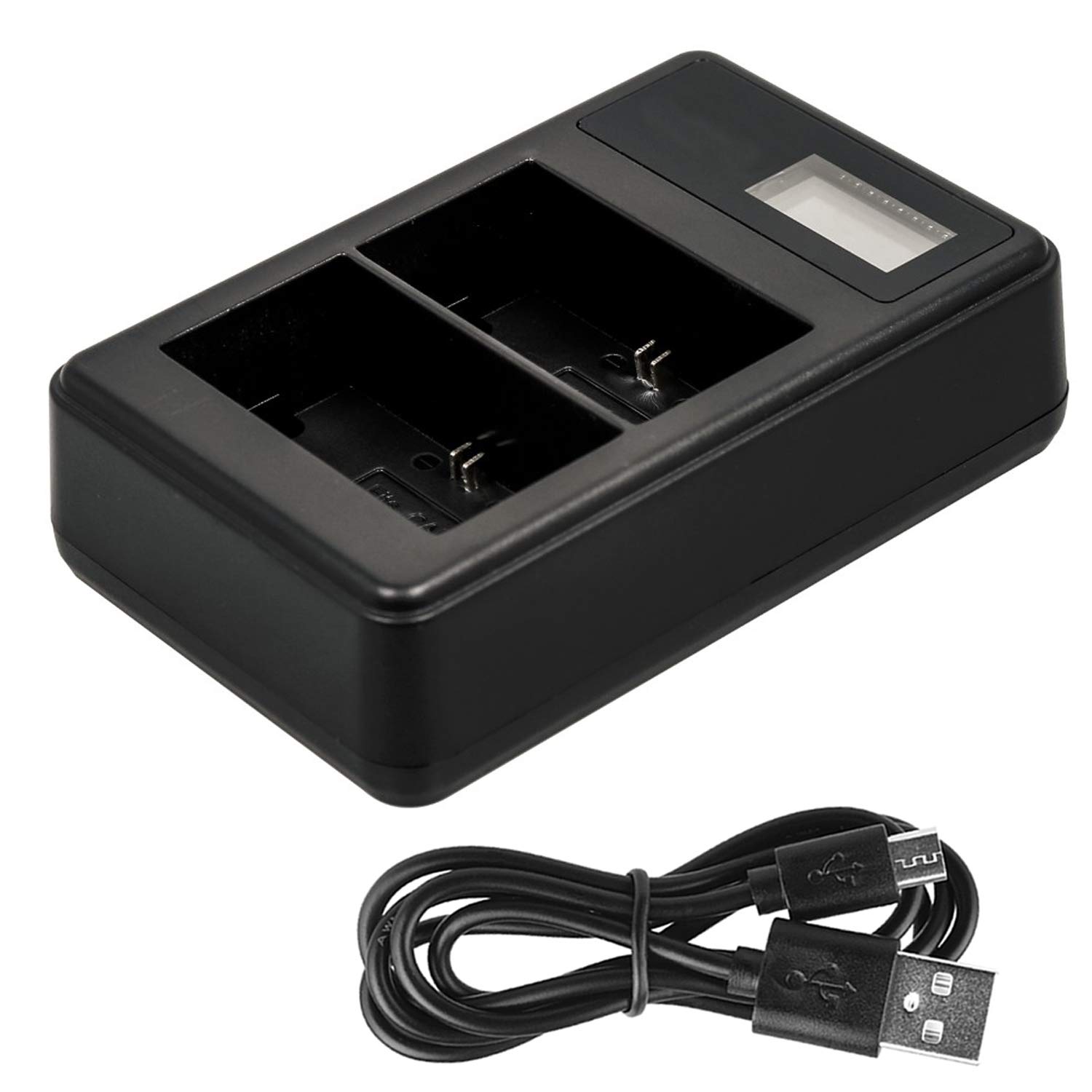 Amazon.com : Battery 2 Pack and Smart Dual Channel LCD USB Battery