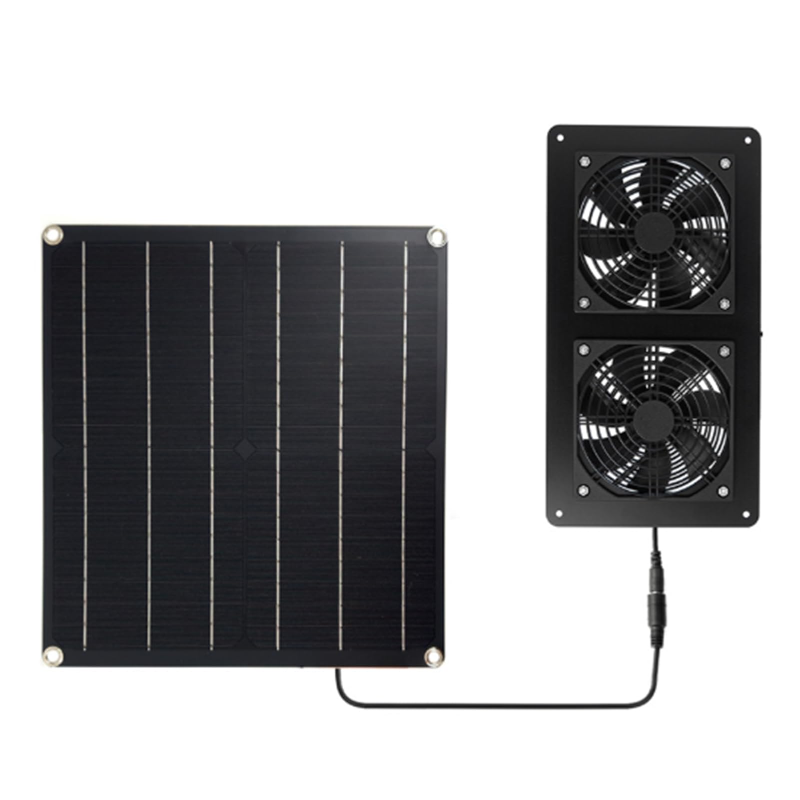 Wentylator Mavaol do klatek dla zwierząt 2 * 3 W, wysokowydajny panel słoneczny DC 12 V z 3-metrowym kablem włączania/wyłączania (15W-2FAN12)