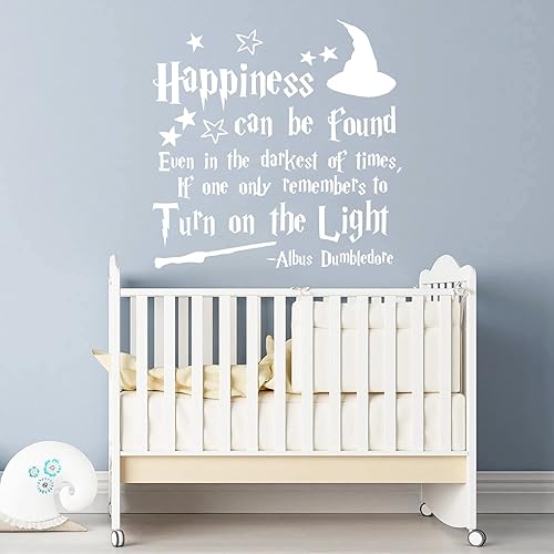 Miniatura 7 de Happiness Can Be Found Even In The Darkest Of Times Wall Decal Wizard Quote Wall Decals Nursery Decor Fairy Quotes Wall DecalsWall Decal Nursery