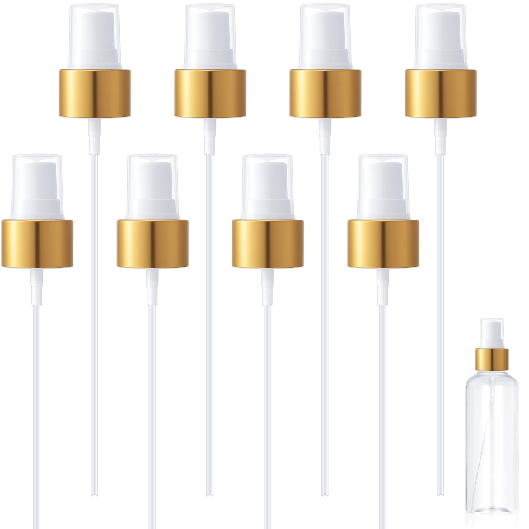 Alpinleux 8 Pcs Spray Bottle Top, 24/410 Fine Mist Sprayer Top, Nozzle Sprayer Tops Replacement, Plastic Fine Mist Sprayer Pump for Essential Oil,
