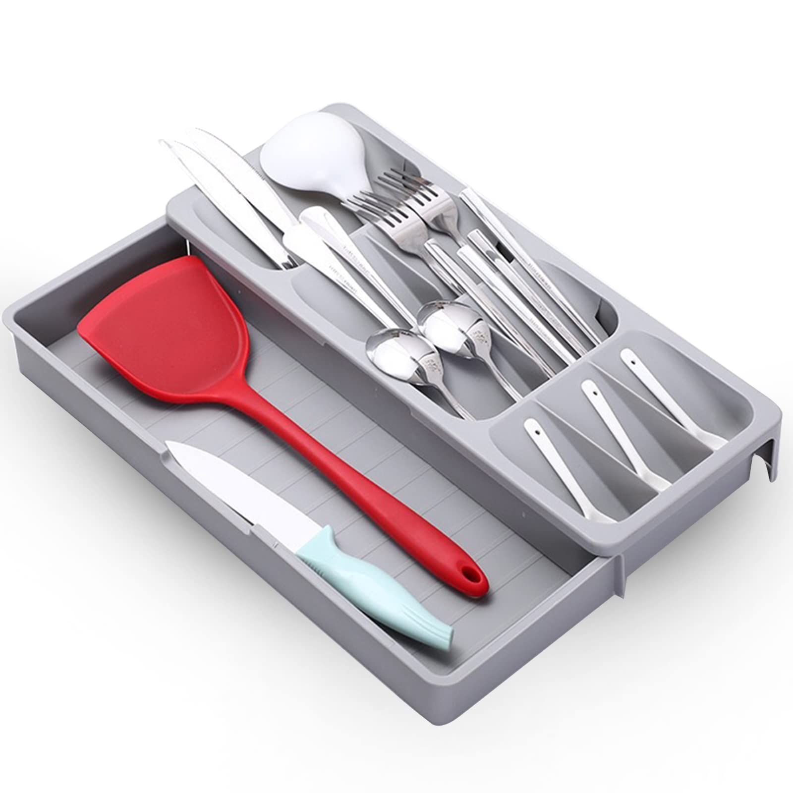 Buy Kitchen Flatware Organizer Tray Expandable, Cutlery Silverware