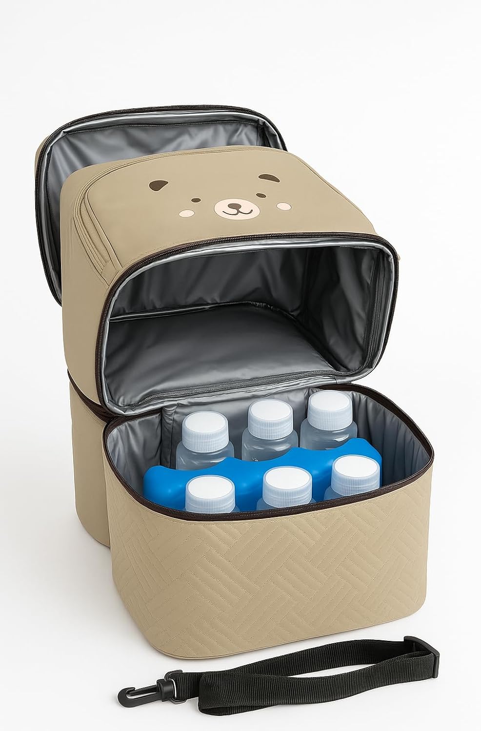 breast milk cooler travel bag with an exclusive and delicate design, five Breastmilk Storage Bags are included with your cooler bag, baby bag, baby bottle bag,