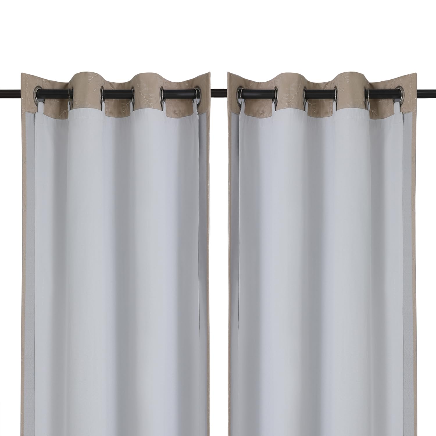 Chyhomenyc Window Blackout Curtain Liners with 13 Rings, Thermal Insulated 100% Blackout Liner for 63 Inch Curtains, Each 36" Wx58 L, 2 Liners Per Set