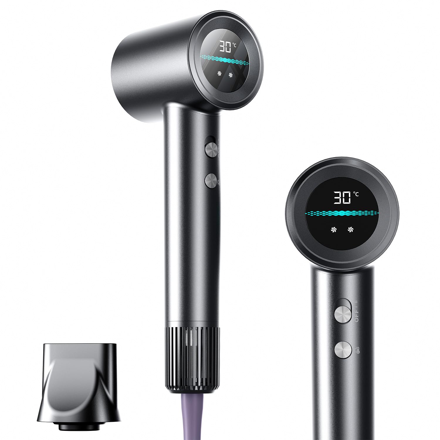 ドライヤー【15s速乾 温度&風速表示 大風量1300W】ナノケア コンパクト Amazon.co.jp: ドライヤー【2026温度&風速表示 15s速乾】人気 ナノケア