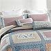 ADGAI Acolchado Patchwork Colcha King Size 3 Pedazos de algodón Hechos a...