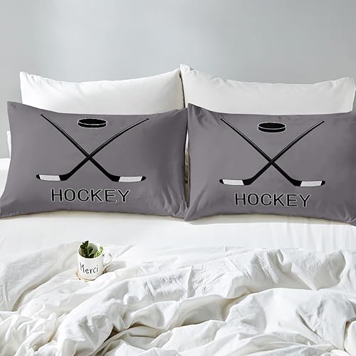 Miniatura 3 de Juego de edredón de hockey sobre hielo para adolescentes, edredón de plumón con juegos de deportes de invierno para niños, adultos, hombres jóvenes,