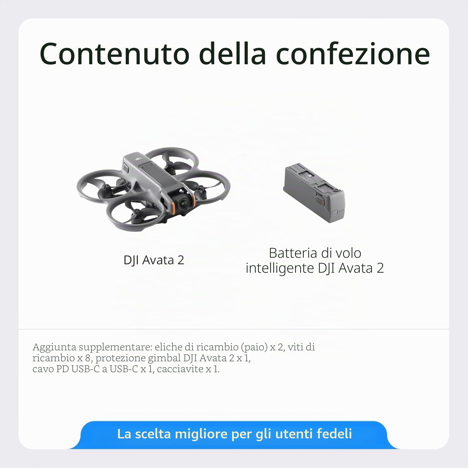DJI Avata 2 (drone singolo), Drone FPV con fotocamera 4K, Voli immersivi, Paraeliche integrati, 360 semplificati, FOV da 155°, Compatibile con RC Motion 3, Drone con fotocamera per contenuti in POV‌
