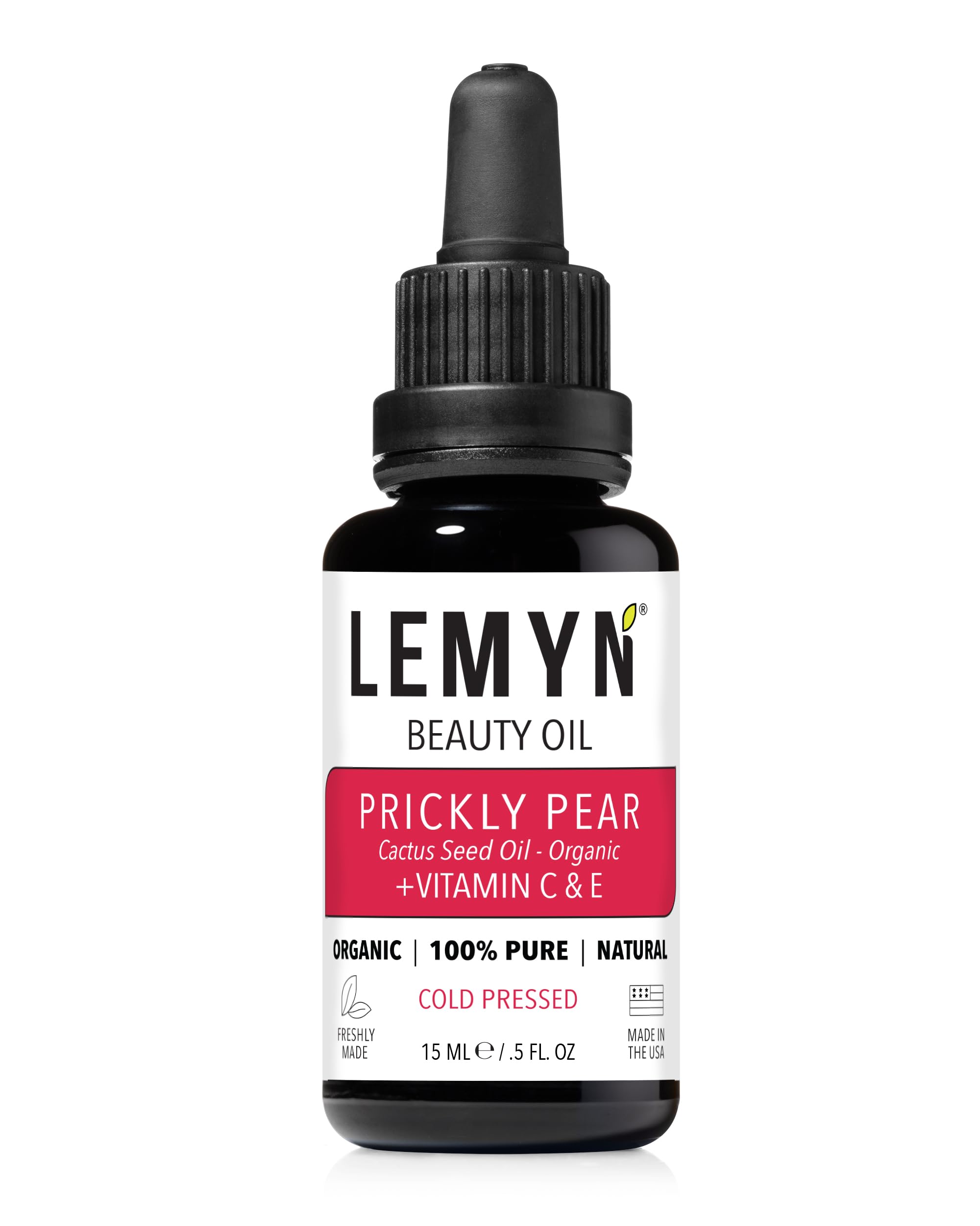Lemyn Organics Prickly Pear Oil Royal Radiance | Freshly Made | Supercharged with Clinically Proven THD Vitamin C | The Queen of Oils | Luxurious