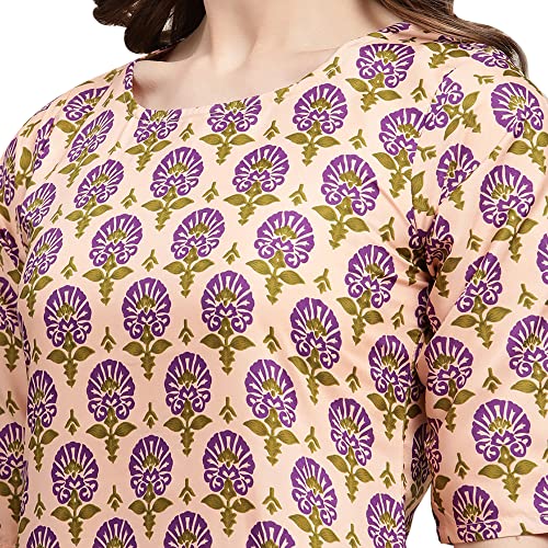 Image of Pinkmint Women's Crepe Digital Print Straight Kurta