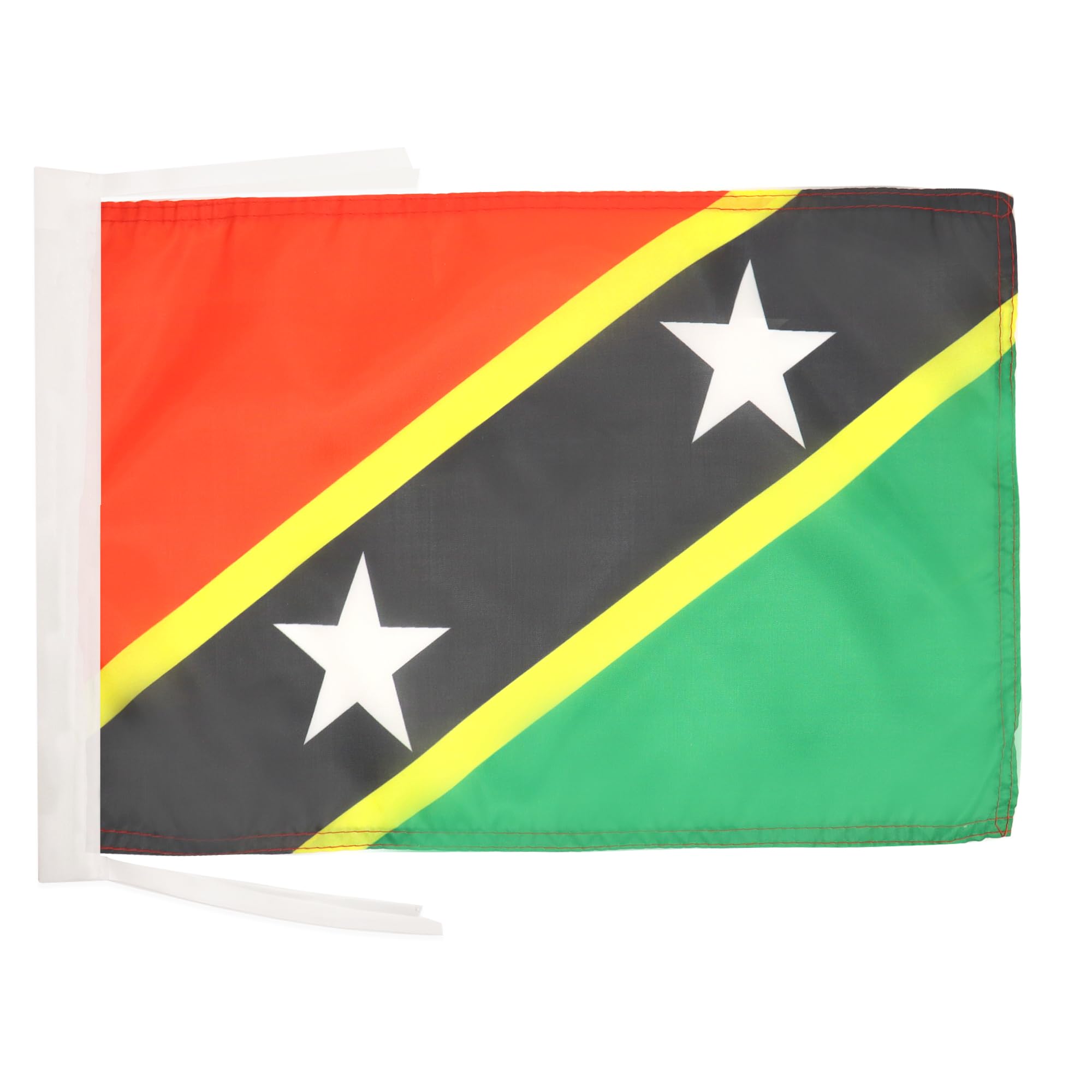 AZ FLAG - Saint Kitts and Nevis Flag - 18'' x 12'' - 100% Polyester Nevisian Small Banner with Two Cords - Fade Resistant - Vivid Colors - 18x12 in - 45x30 Cm