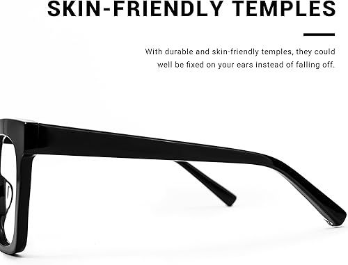 Miniatura 4 de Zeelool Gafas cuadradas gruesas de gran tamaño con estilo acetato para hombres y mujeres lente transparente Dexter ZOA02007