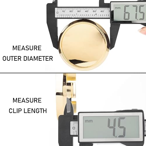 Miniatura 4 de RTrhinoTuning 4 tapas centrales de rueda de 2.657 in compatibles con Leggera-HLT PCD 5-100, 108, 114.3, 120 Griodiolusbright, Racing leggera 8.5x19,