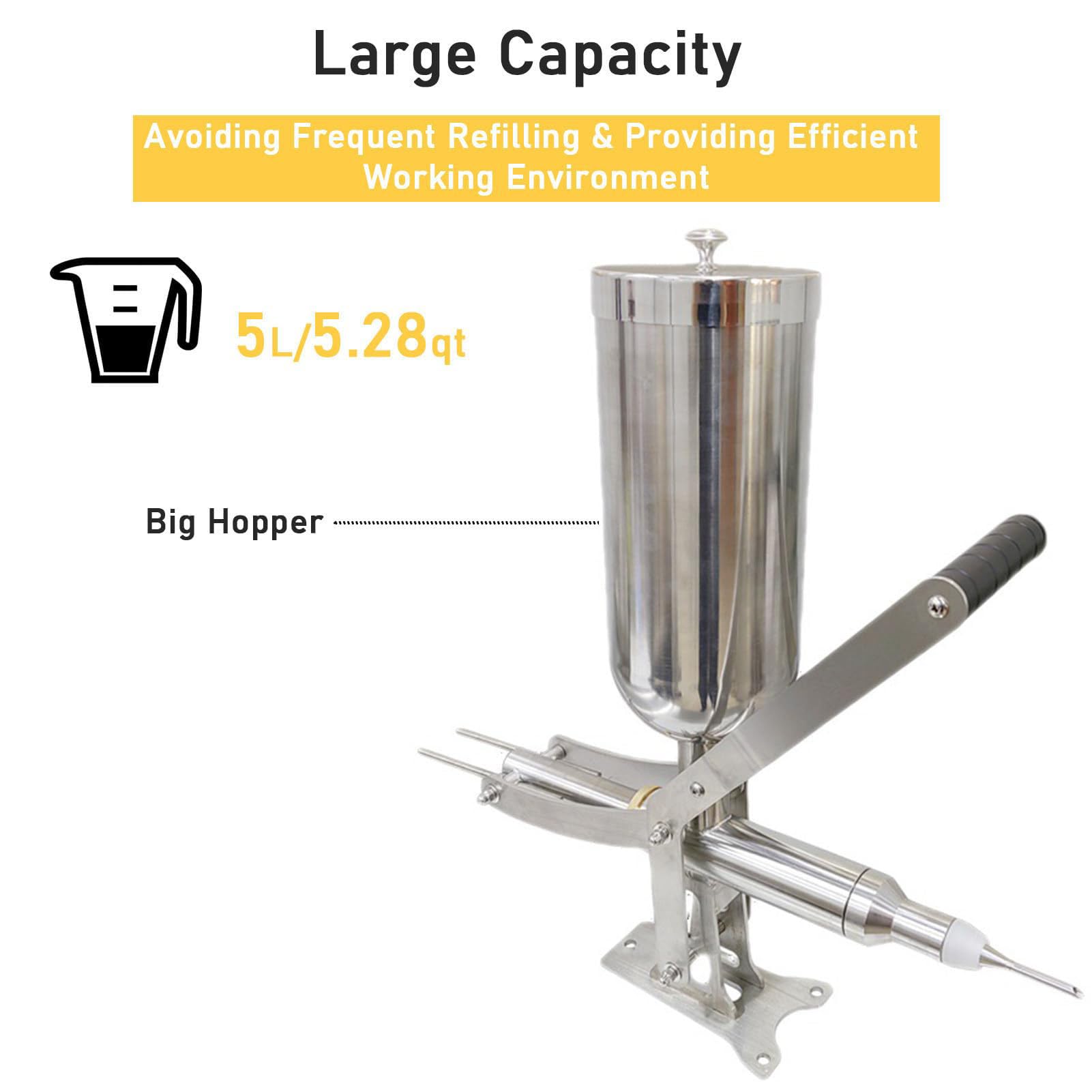 piudoiliy Latin Fruit Churro Jam Filling Machine 5L Stainless Steel Manual Filling Machine Cream Filler for Donuts Desserts — view 2