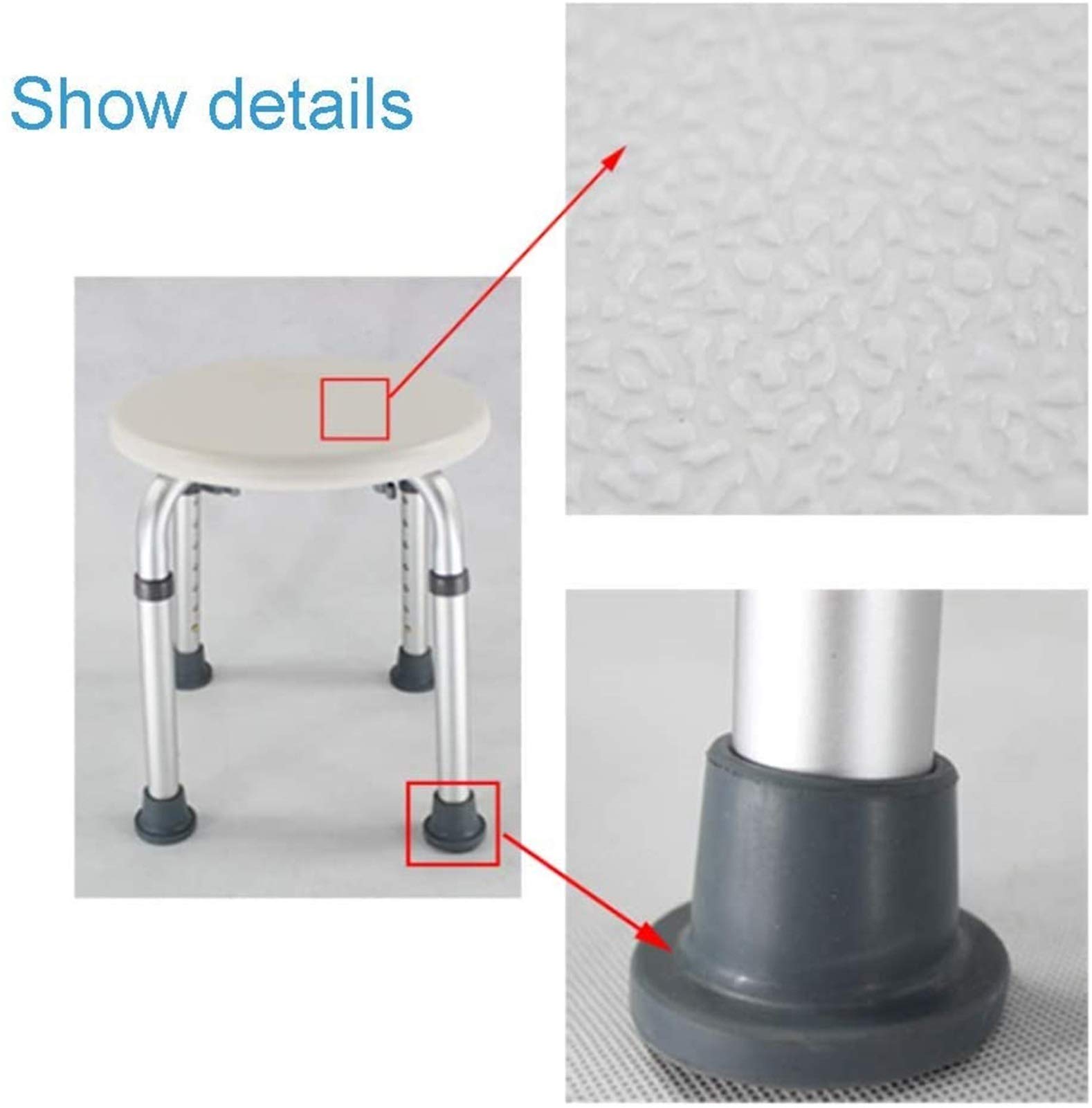 DYTWXG Duschsitz, Badehocker, Duschstuhl, höhenverstellbar, rutschfeste Badewannensicherheit beim Duschen, Badezimmerhilfe, B für ältere Menschen, Senioren, Behinderte (Color : E)