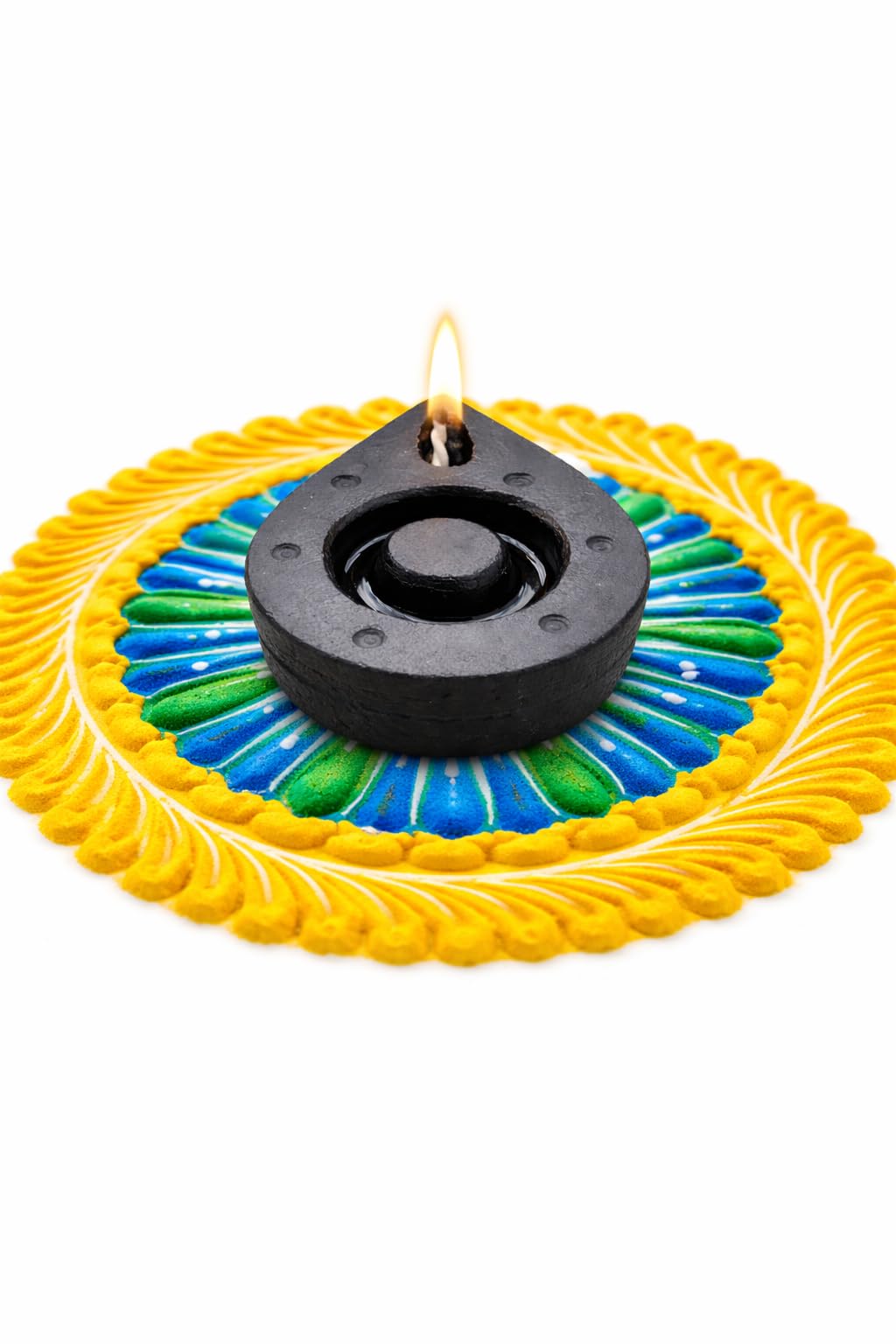 Granite Stone Diya, Handcrafted Traditional Oil Lamp, Authentic Deepam for Home, Temple, Festivals, Pooja Decorations & Gifting (3.5 Inch)