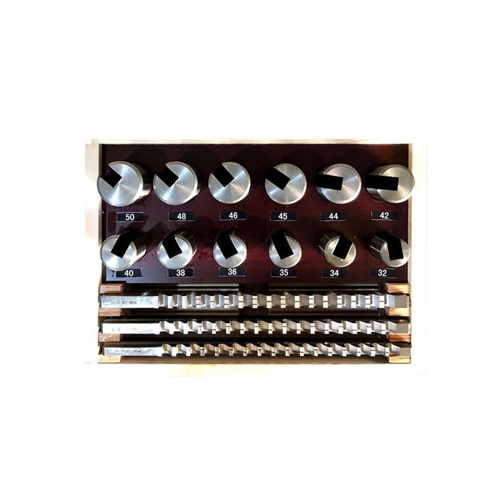 Juego de 21 Piezas de brochas para chaveteros, Acero de Alta Velocidad de tamaño métrico para máquina Herramienta de Corte CNC para metalurgia, Torno