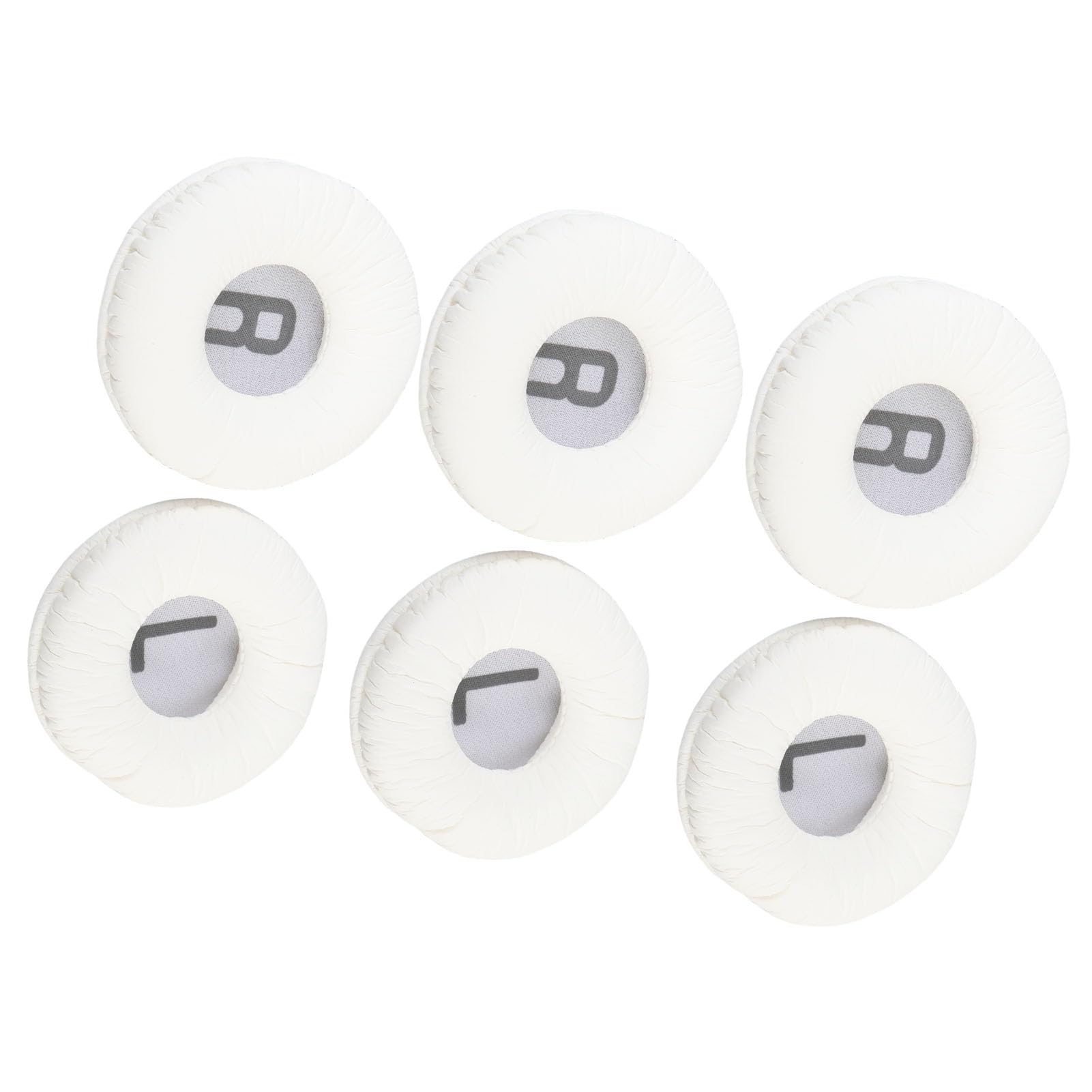 SIXRUN Cuscinetti di Ricambio per Cuffie, 3 Paia Memory Foam (WHITE)