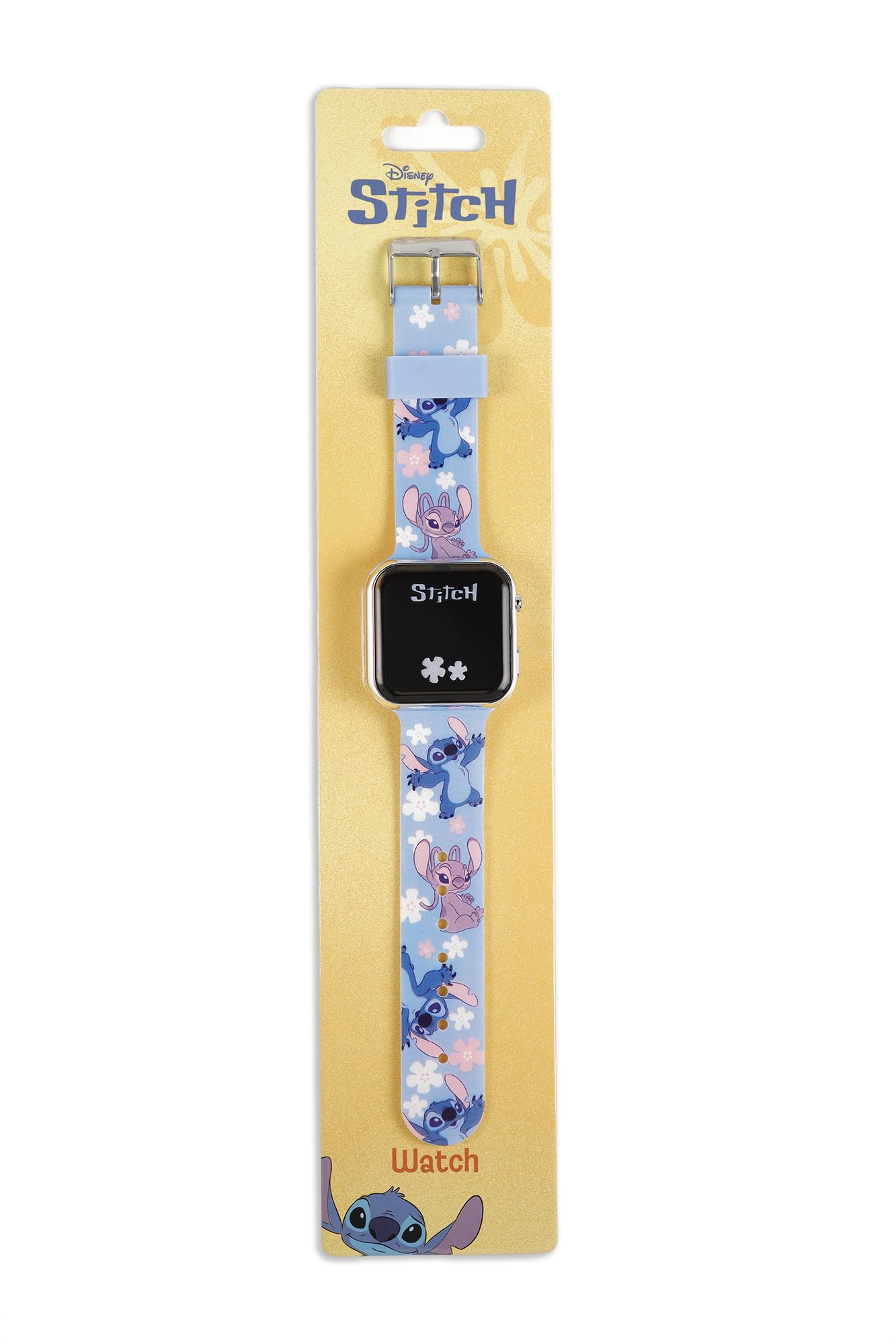 Disney Lilo & Stitch niebieski pasek z nadrukiem LED zegarek LAS4200